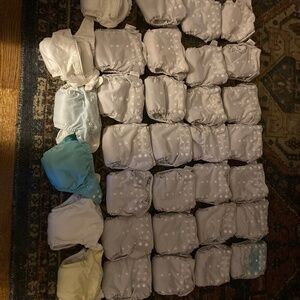 33 cloth diapers- charlie banana and bum genius